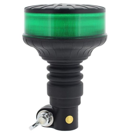 LED Green Flashing Micro Beacon - Flexi DIN Spigot Fixing