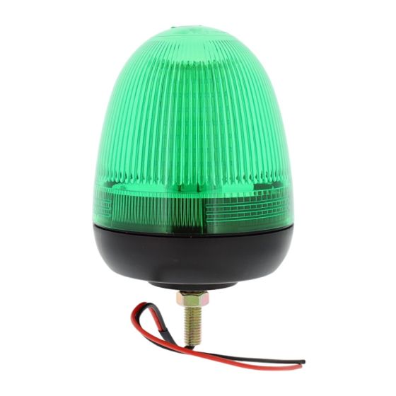 LED Green Flashing Beacon (1/2 Lens) - Single Bolt Fixing