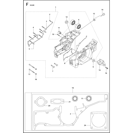 Crankcase Assembly for 3122k