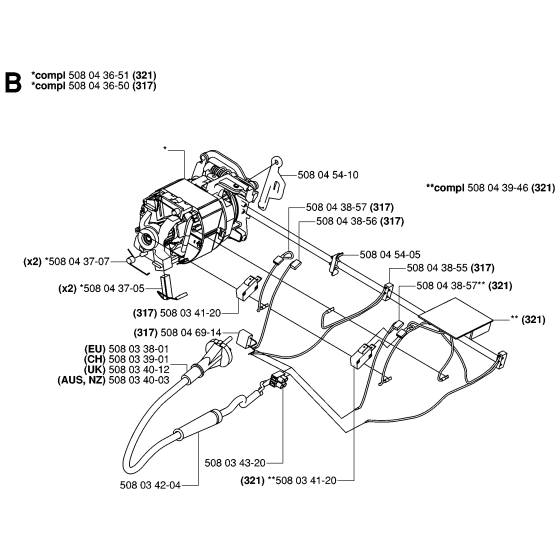 Electrical Assembly for Husqvarna 317