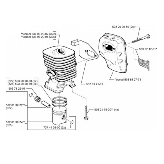 Cylinder Piston for Husqvarna