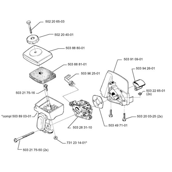 Carburetor & Air Filter for Husqvarna
