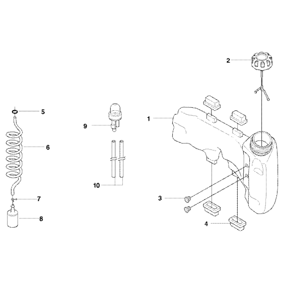 Fuel Tank Assembly for Husqvarna