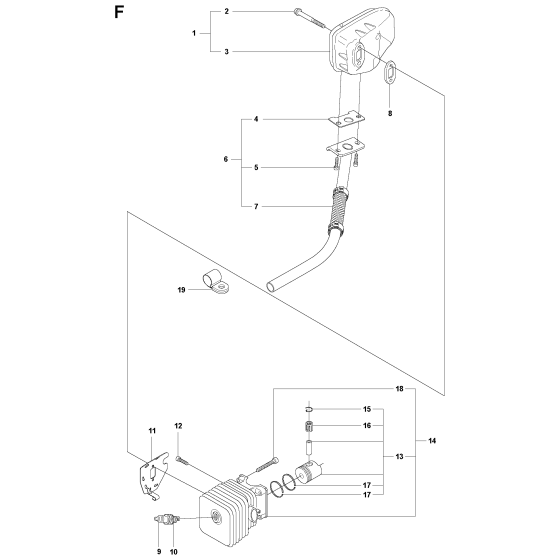 Cylinder, Piston & Muffler Assembly