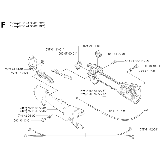 Handle & Controls for Husqvarna