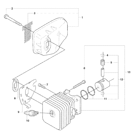 Muffler Assembly for Husqvarna