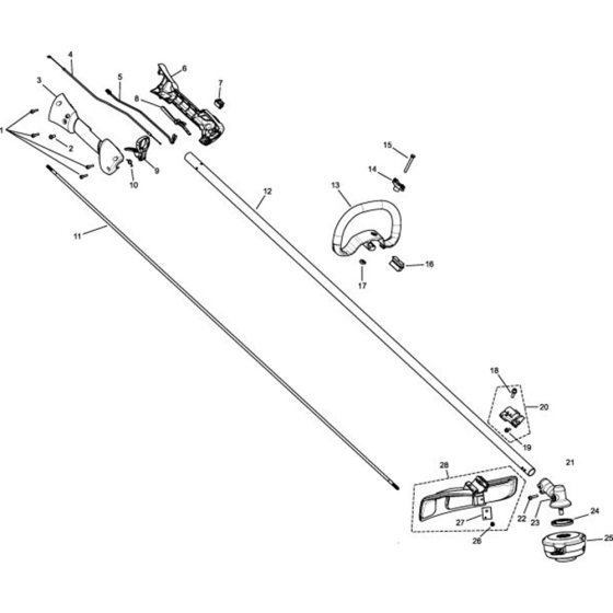 Shaft & Handle for Husqvarna 325 L