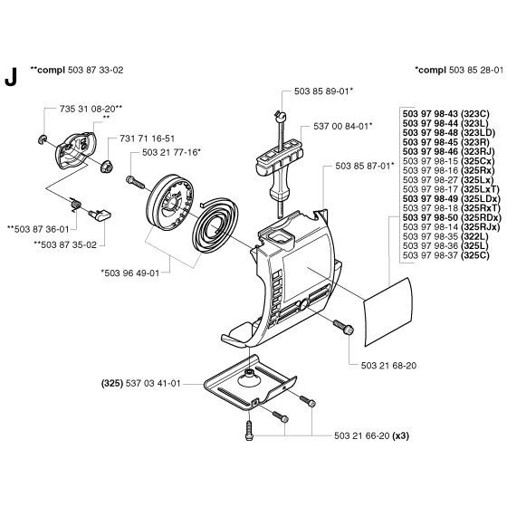 Starter Assembly for 325RXT