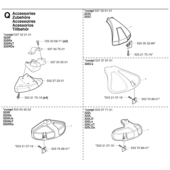 Accessories for Husqvarna 325RXT