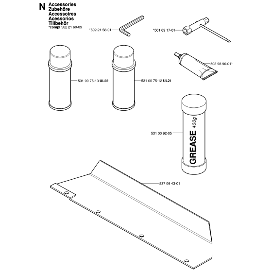 Husqvarna 326 HS75 Accessories