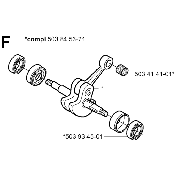 Crankshaft Assembly For Husqvarna 333 Chainsaw 