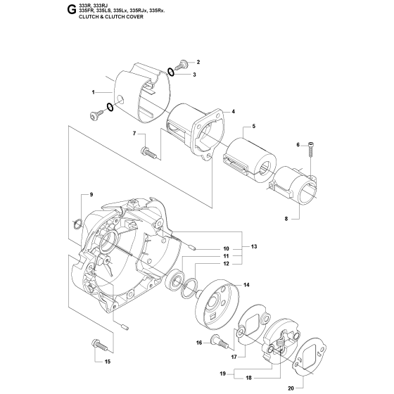 Clutch Assembly For Husqvarna 333R Brushcutter