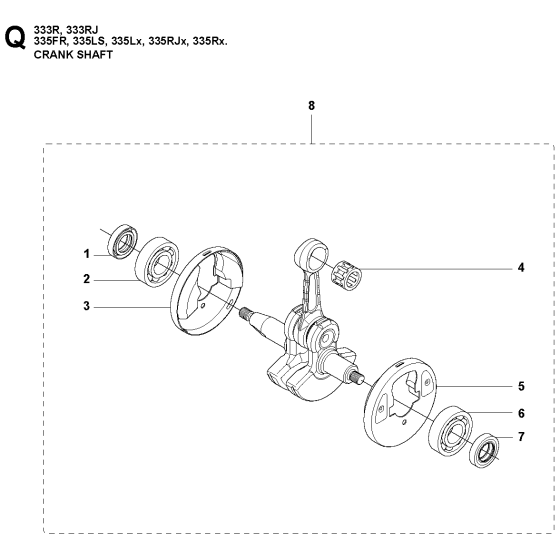 Crankshaft Assembly For Husqvarna 335FR Brushcutter