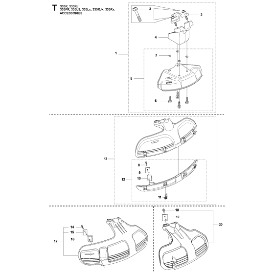 Accessories Assembly For Husqvarna 335RJX Brushcutter