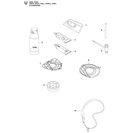 Accessories-1 Assembly For Husqvarna 335RX Brushcutter
