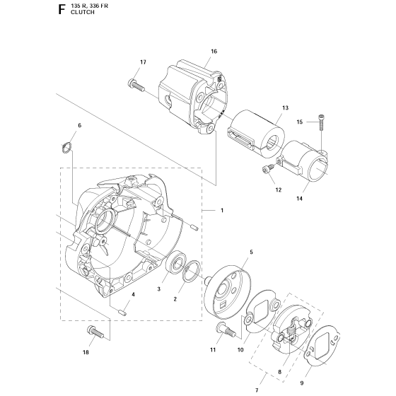 Clutch Assembly For Husqvarna 336FR Brushcutter