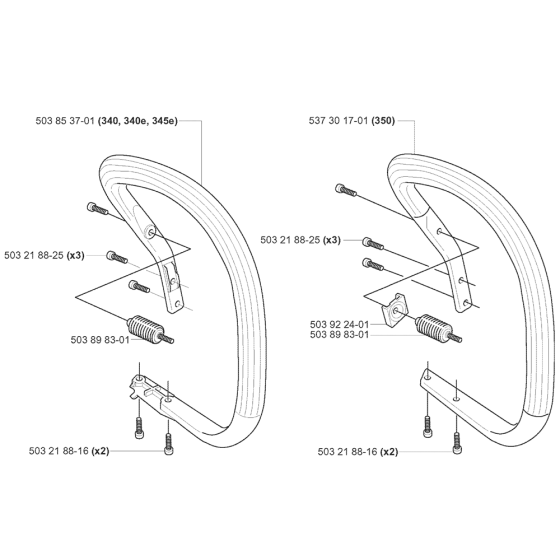 Handle Assembly for Husqvarna 340