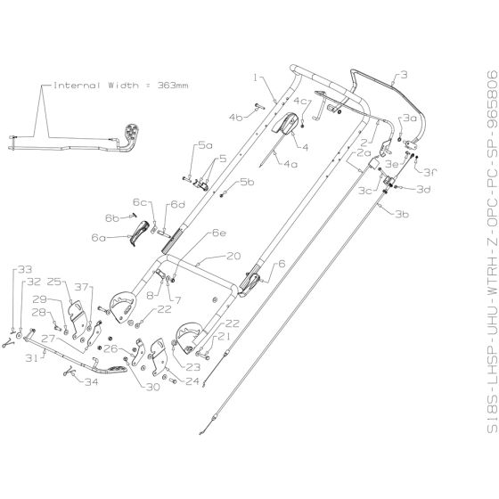 Handle Assembly for Masport 350ST