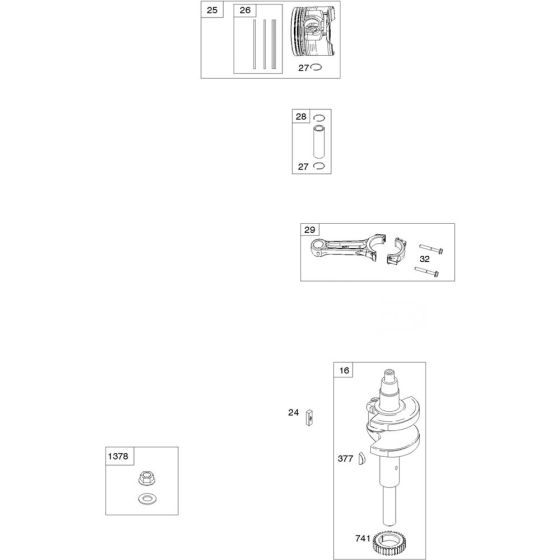 Crankshaft, Cylinder & Piston
