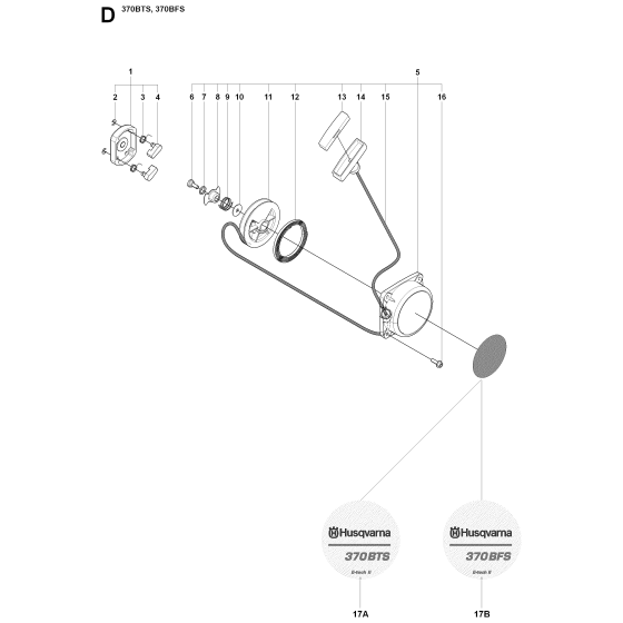 Starter Assembly for Husqvarna 370BFS