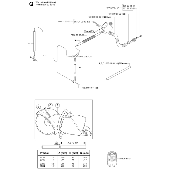 Accessories for Husqvarna 371K