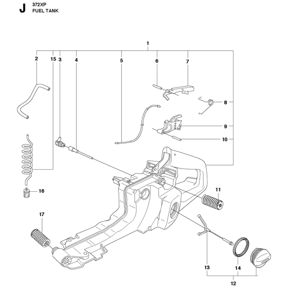 Fuel Tank Assembly for 372XP