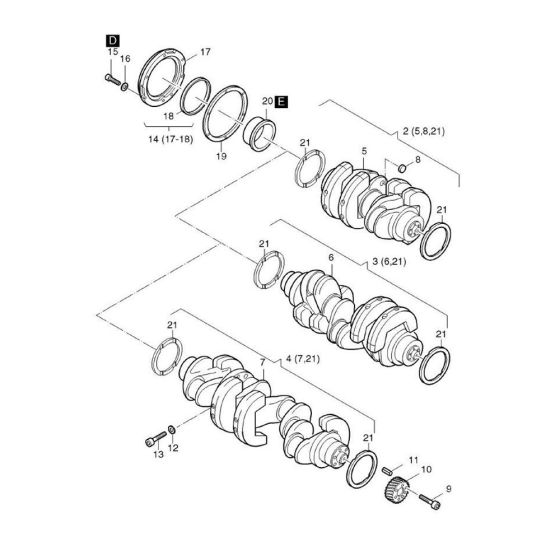 Crankshaft Assembly for Hatz 3L40