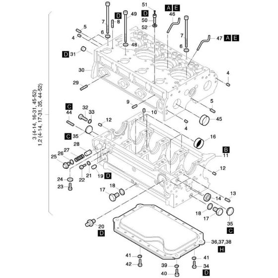 Crankcase Assembly for Hatz 3L41C