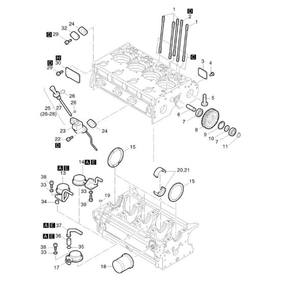 Crankcase-1 Assembly for Hatz
