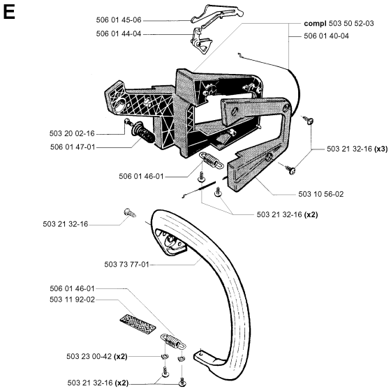 Husqvarna 40 Handle Assembly