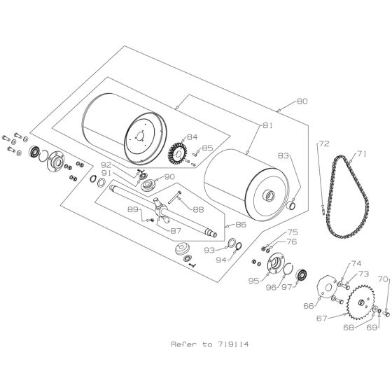 Rear Roller Assembly for Masport 400
