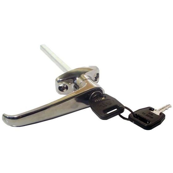 Locking Canopy Door Handle Chrome Keyed Alike for Secure Doors