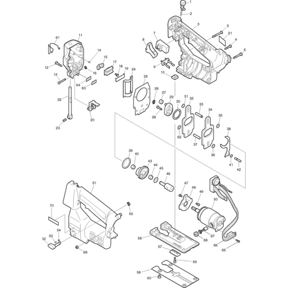 Makita 4331D Jigsaw Assembly