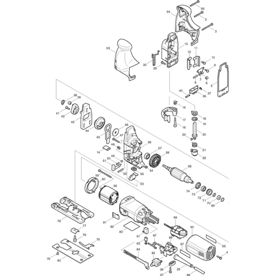 Makita 4341CT Jigsaw Assembly