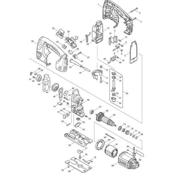 Makita 4350CT Jigsaw Assembly