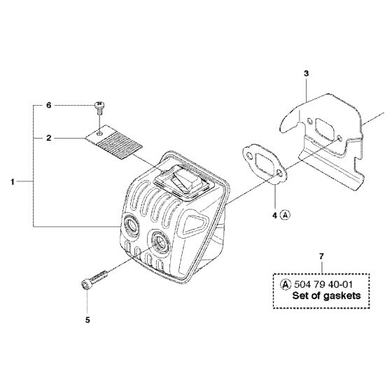 Muffler Assembly for Husqvarna 445