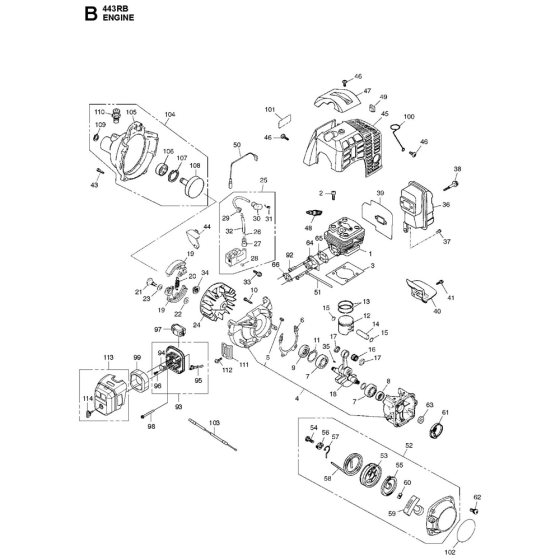 Engine Assembly for Husqvarna