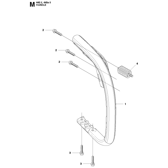 Handle Assembly For Husqvarna 445eii Chainsaw