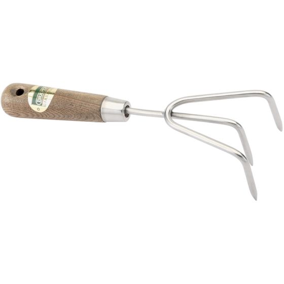 Hand Rake Stainless Steel with Ash Handle for Gardening by Draper Tools