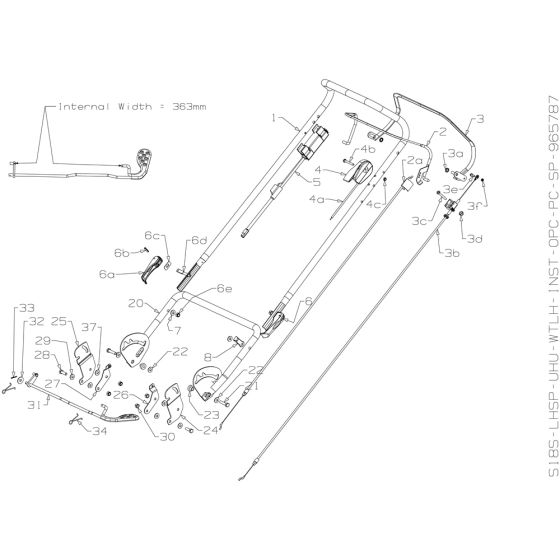 Handle Assembly for Masport 450ST