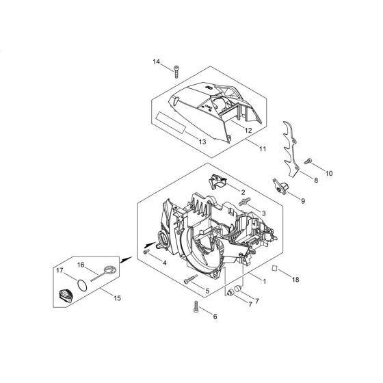 Engine Cover for Shindaiwa 451S