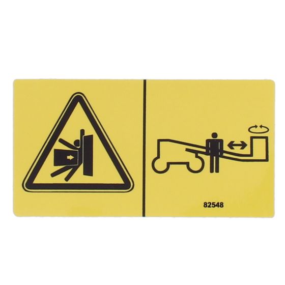 Crush Decal for Genie Machines - Safety Warning Sticker