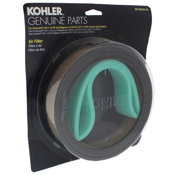 Air Filter Kit, Pre-Cleaner for Kohler CH11, CH12.5 Engines - OEM No. 47 883 01-S1