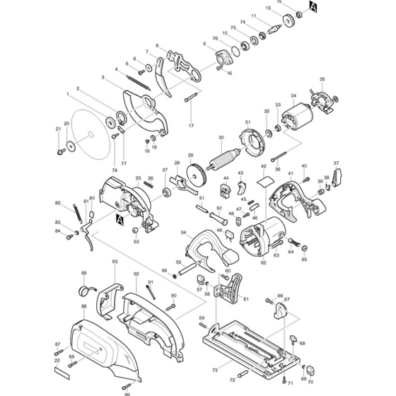 Makita 5017RKB Main Assembly