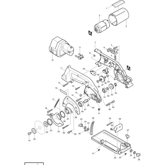 Makita 5093D Main Assembly