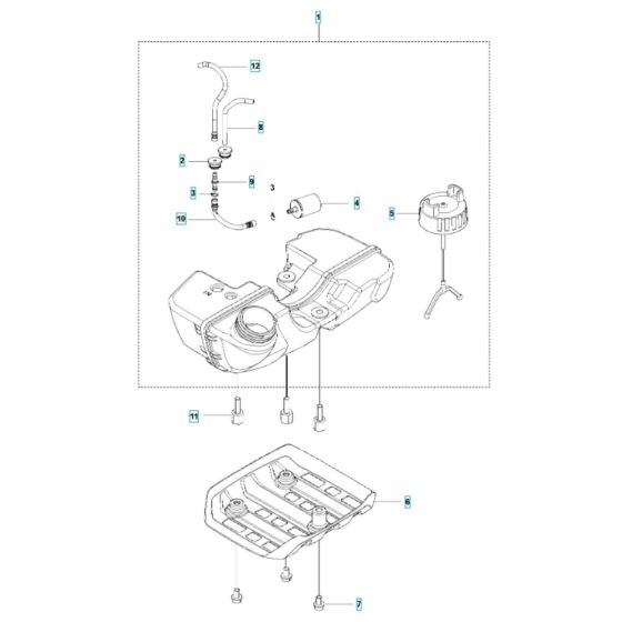 Fuel Tank Assembly for Husqvarna