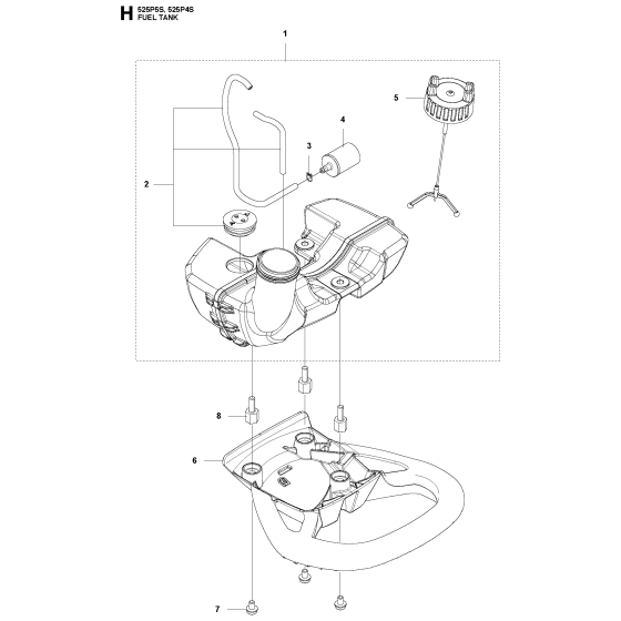Fuel Tank Assembly for 525P5S