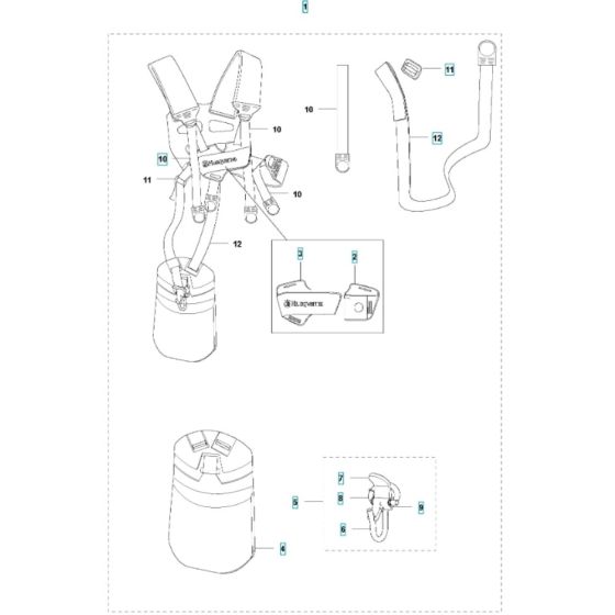 Harness for Husqvarna 535iFR