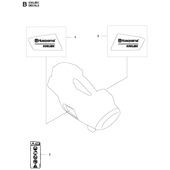 Decals for Husqvarna 536LIBX
