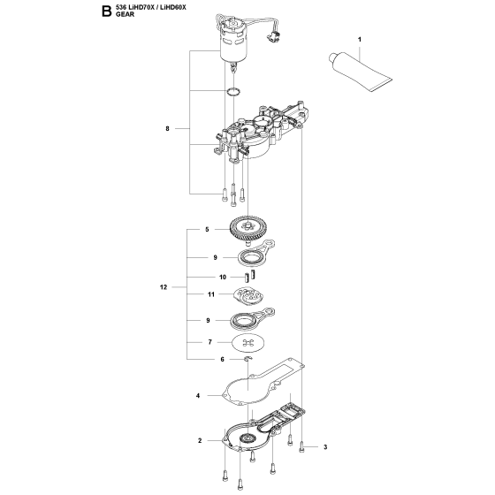 Gears Assembly for Husqvarna